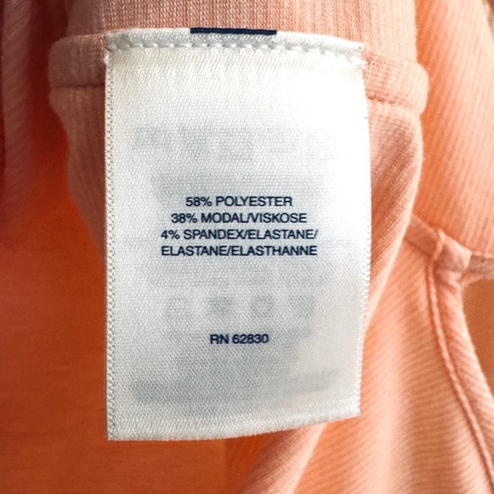 Lands End Womens Peach Pink Long Sleeve Active Top Modal Blend Size M - Picture 2 of 4